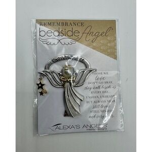 Alexa's Angels Bedside Angel Silver Gold Remembrance Figurine Always By Side New